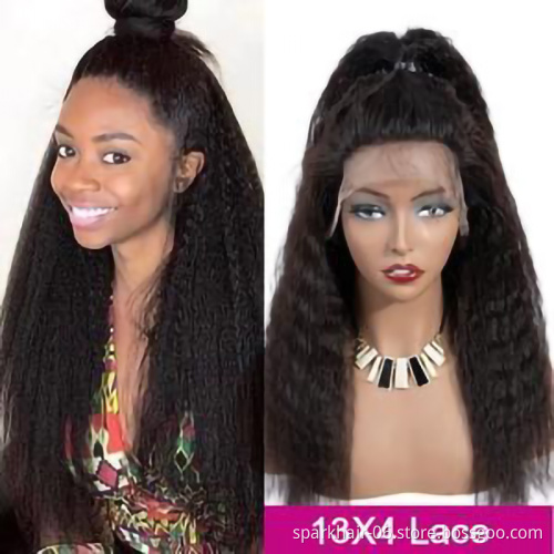 yaki straight lace wigs 100 virgin human hair wig kinky straight full lace front wig vendor for black women